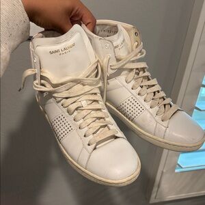 Yves Saint Laurent Off-White High-Top Sneakers